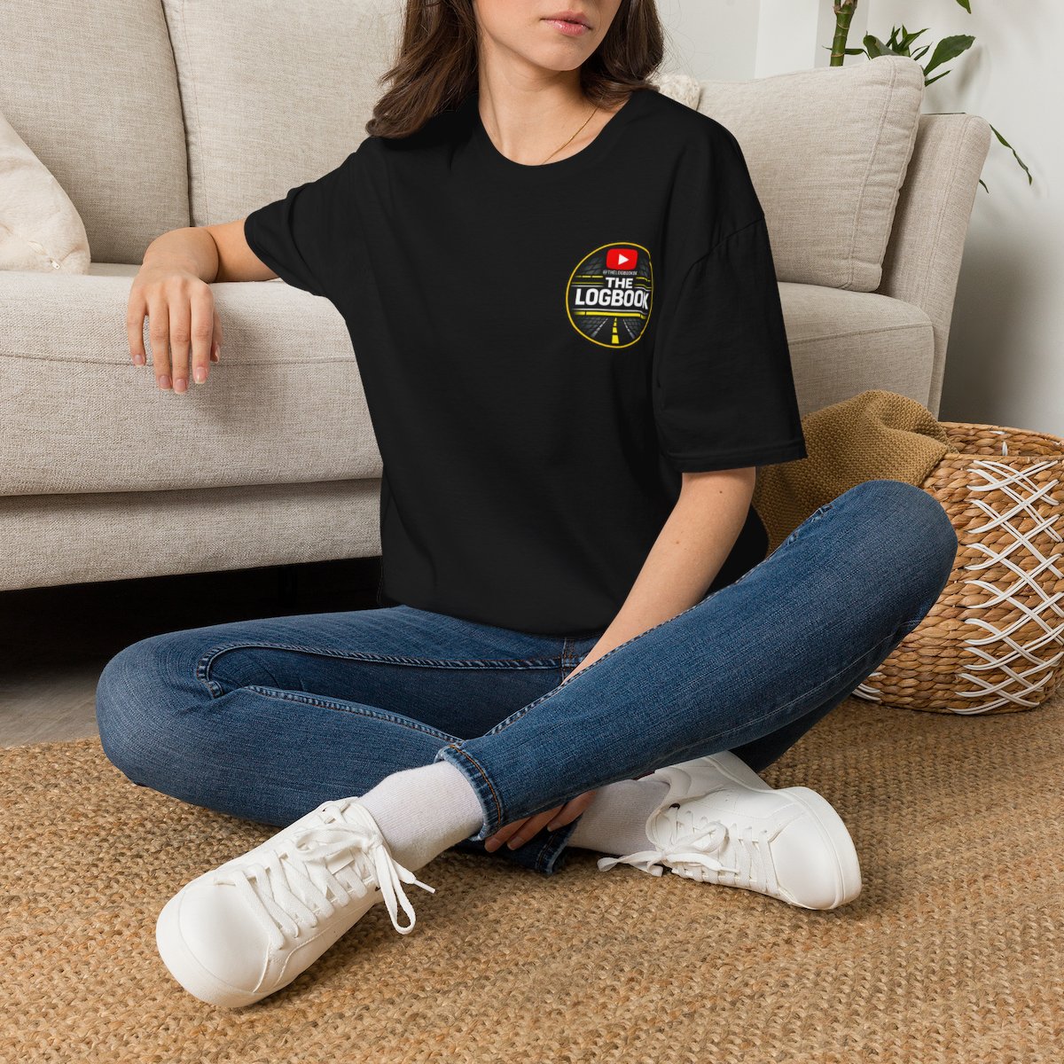 Black T-Shirt Front & Back Logbook Logo photo 2