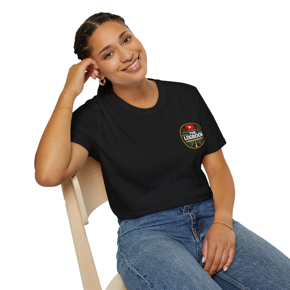 Black T-Shirt Front & Back Logbook Logo photo 12